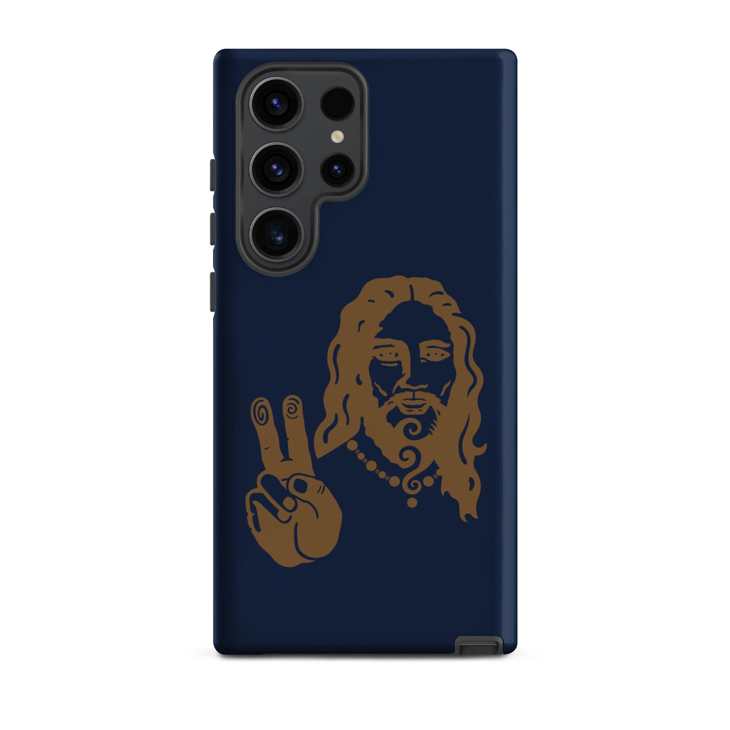 Tough case for Samsung® : Peace Jesus - Navy w/ Bronze print