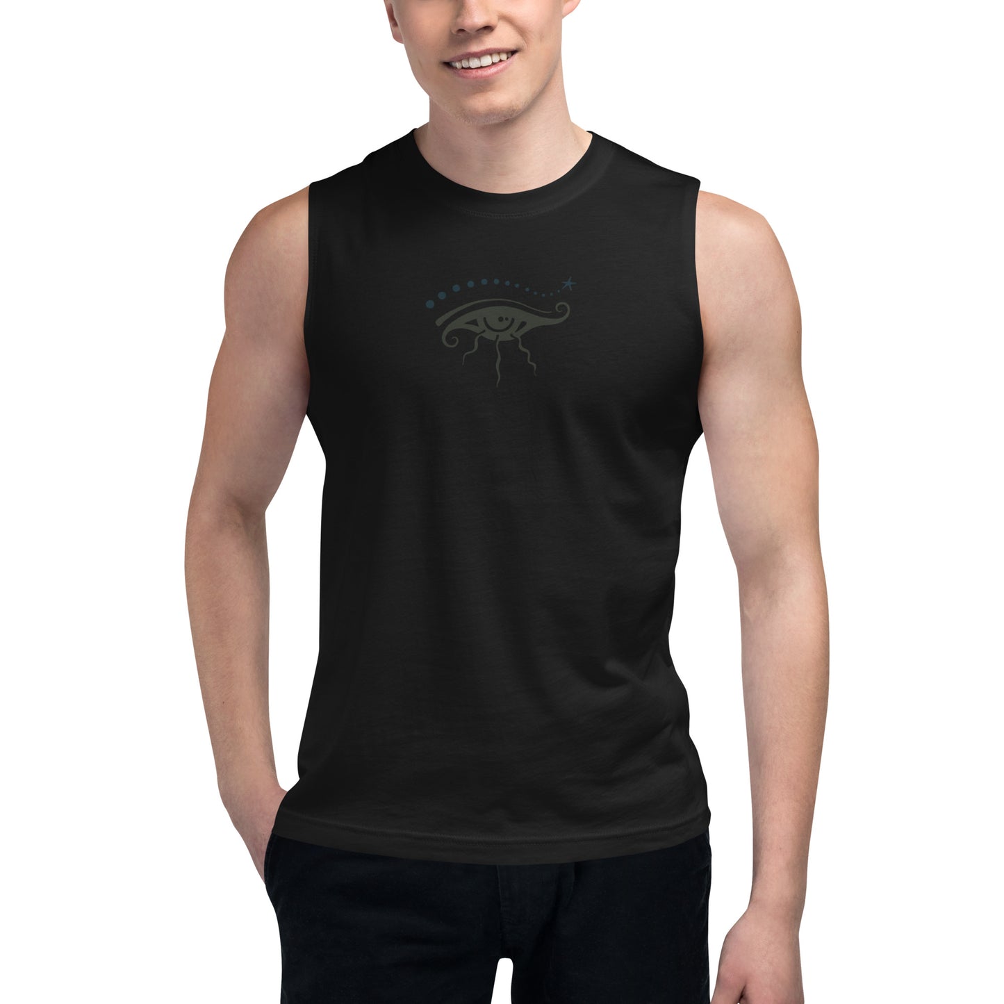 Muscle Shirt : Eye See You - Warm & Cool Gray