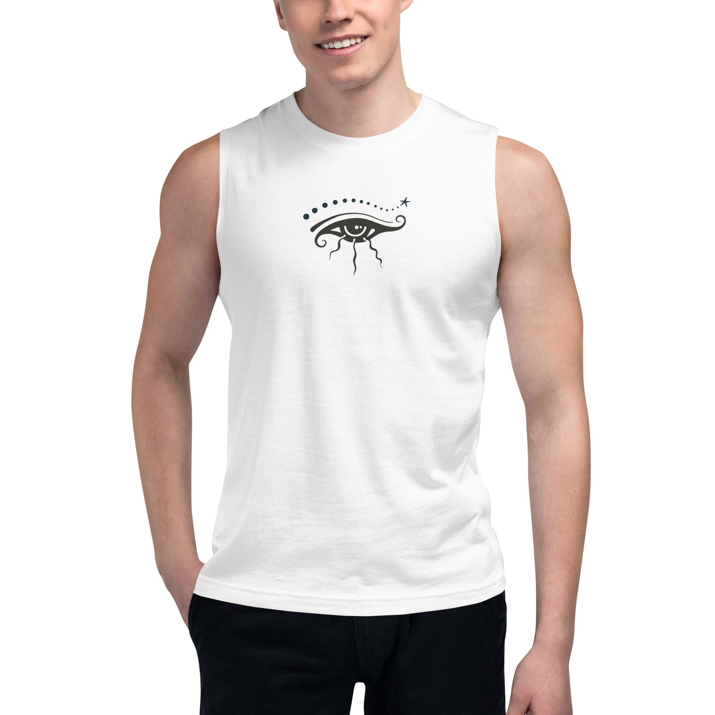 Muscle Shirt : Eye See You - Warm & Cool Gray