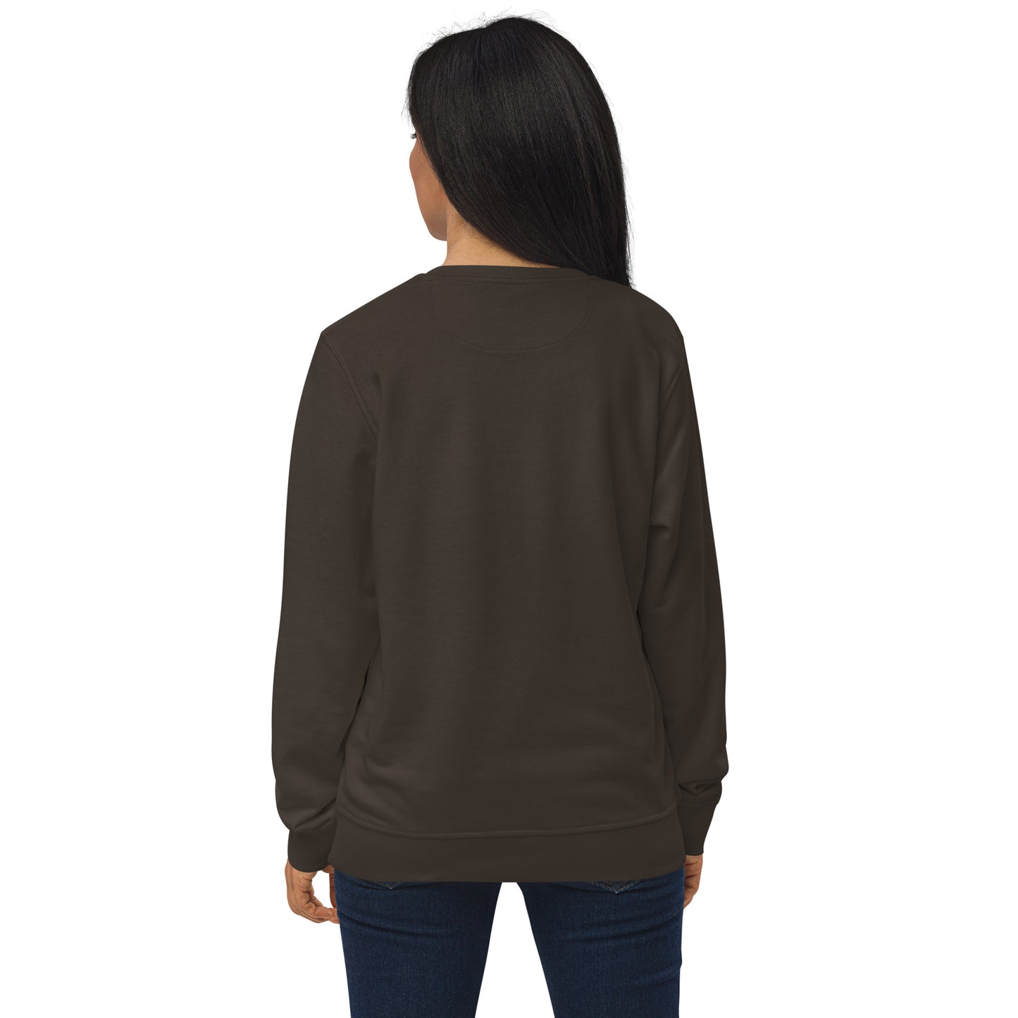 Unisex Organic Sweatshirt - Growth - Gold & White print
