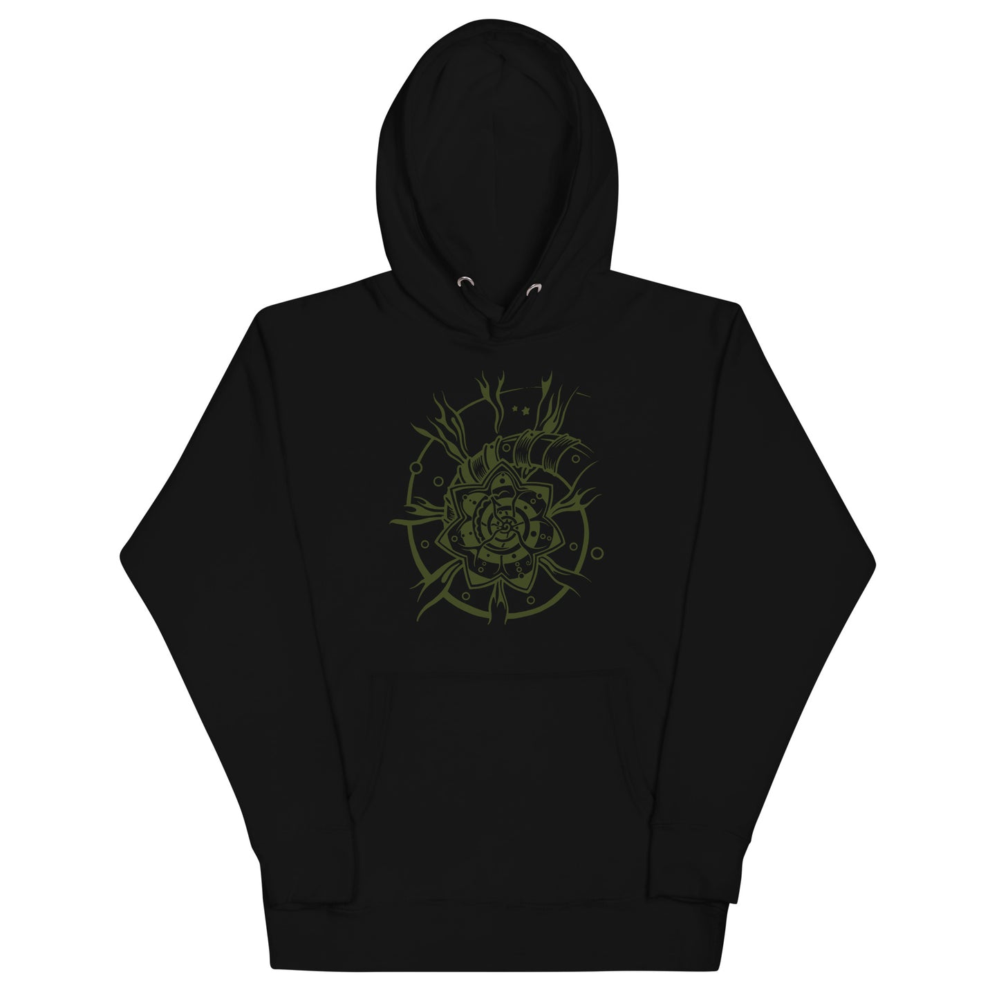 Unisex Hoodie : Starflower - Olive Print