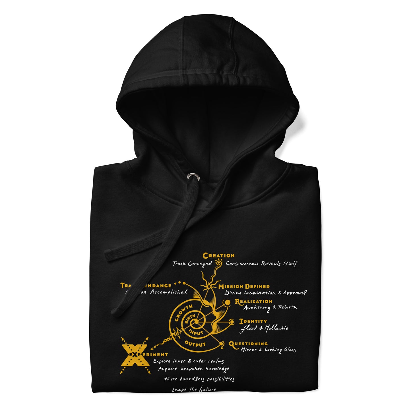 Unisex Hoodie : Growth - w/ Gold & White print