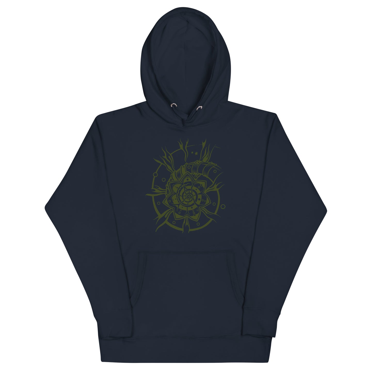 Unisex Hoodie : Starflower - Olive Print
