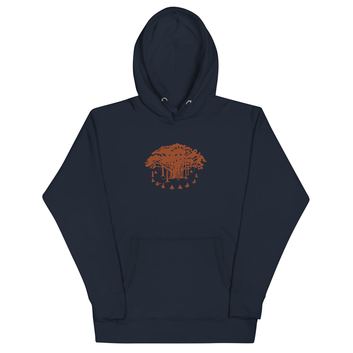 Unisex Hoodie : Communitree - Burnt Orange print