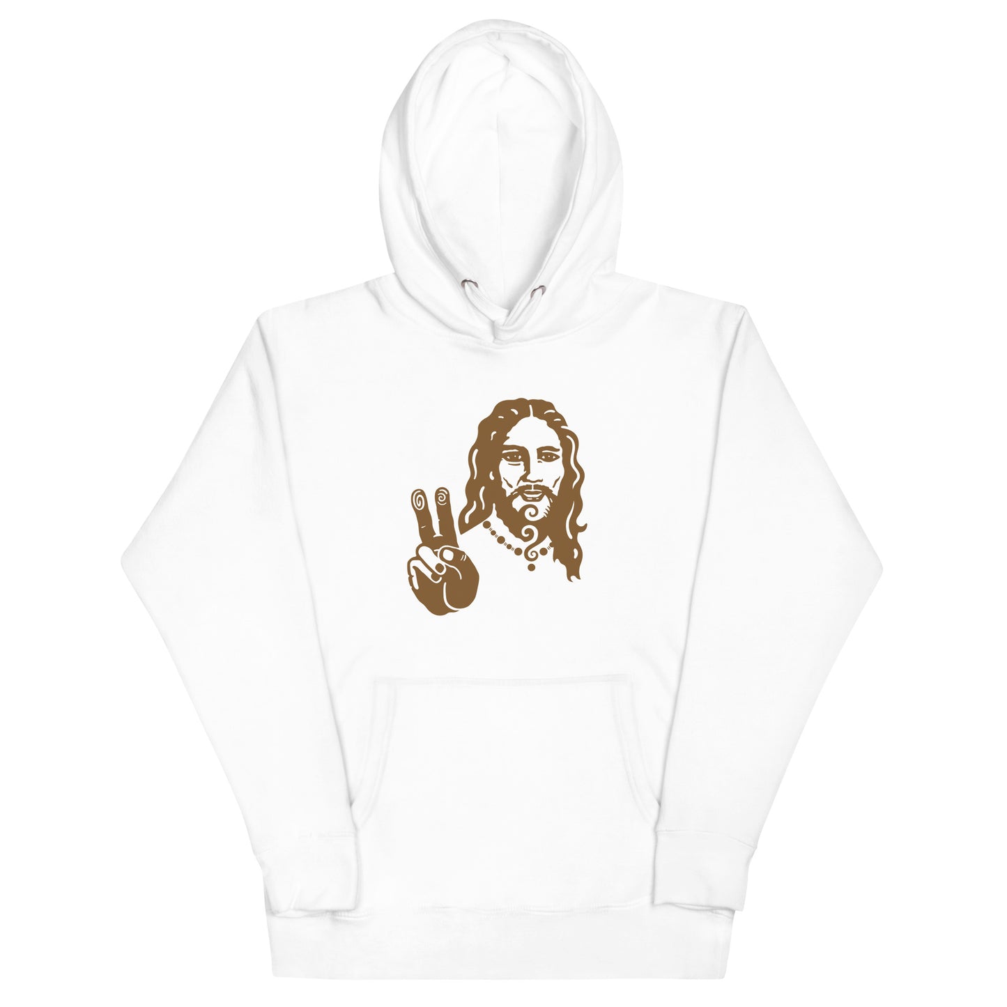 Unisex Hoodie : Peace Jesus - Bronze print