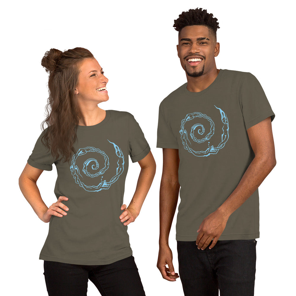 Unisex t-shirt : Swirlpeople - Light Blue print