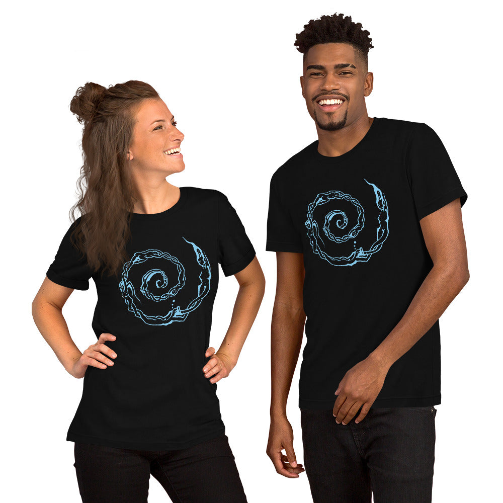 Unisex t-shirt : Swirlpeople - Light Blue print