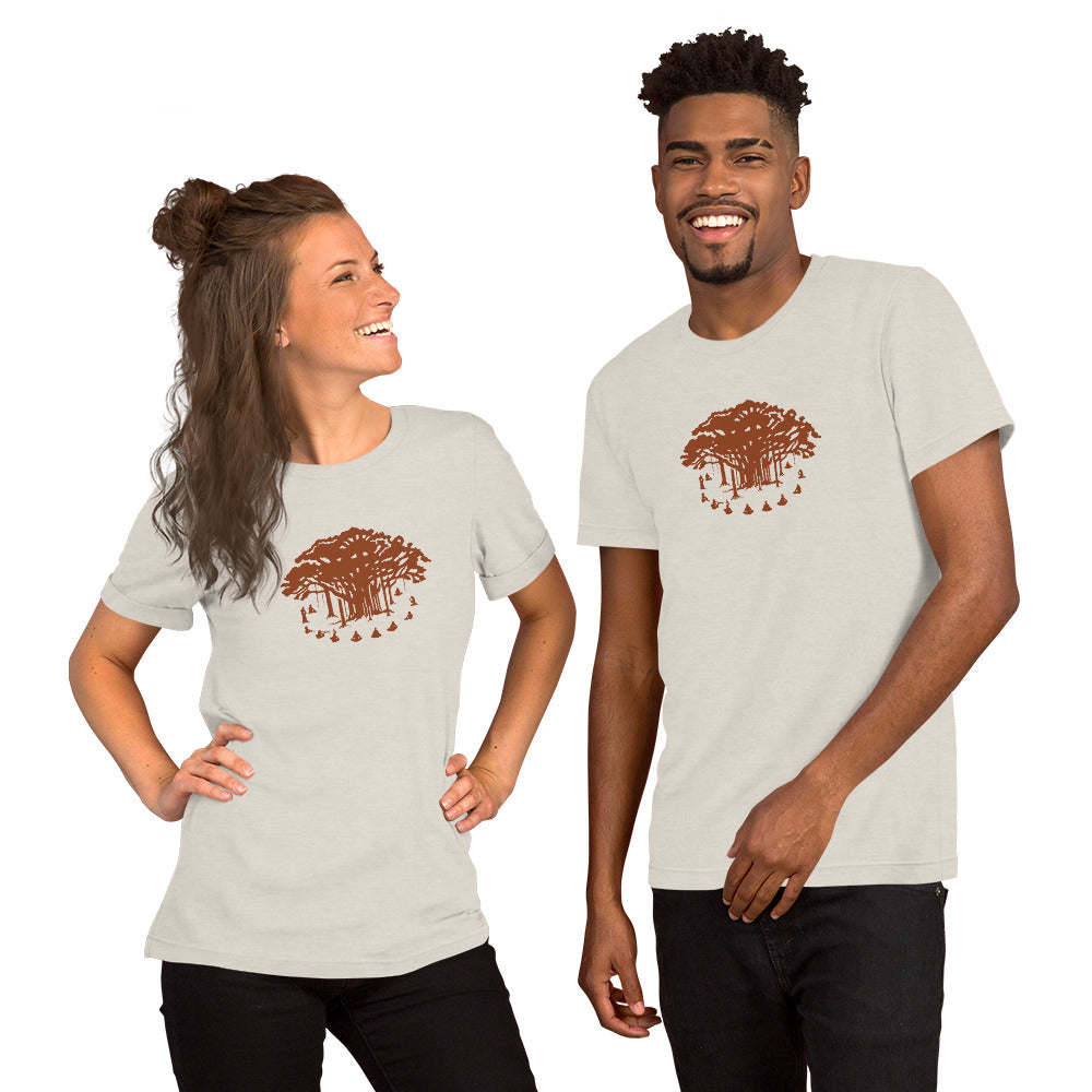 Unisex t-shirt : Communitree - Dark Orange print