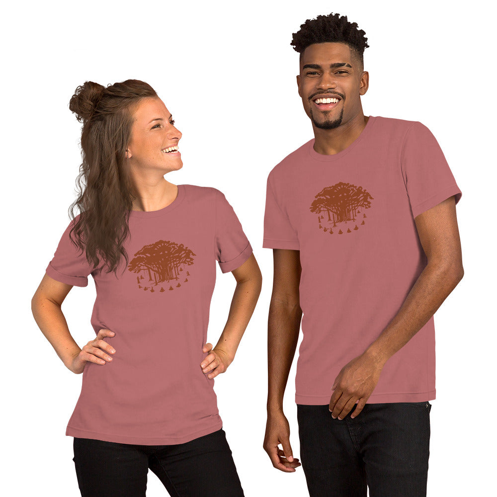 Unisex t-shirt : Communitree - Dark Orange print
