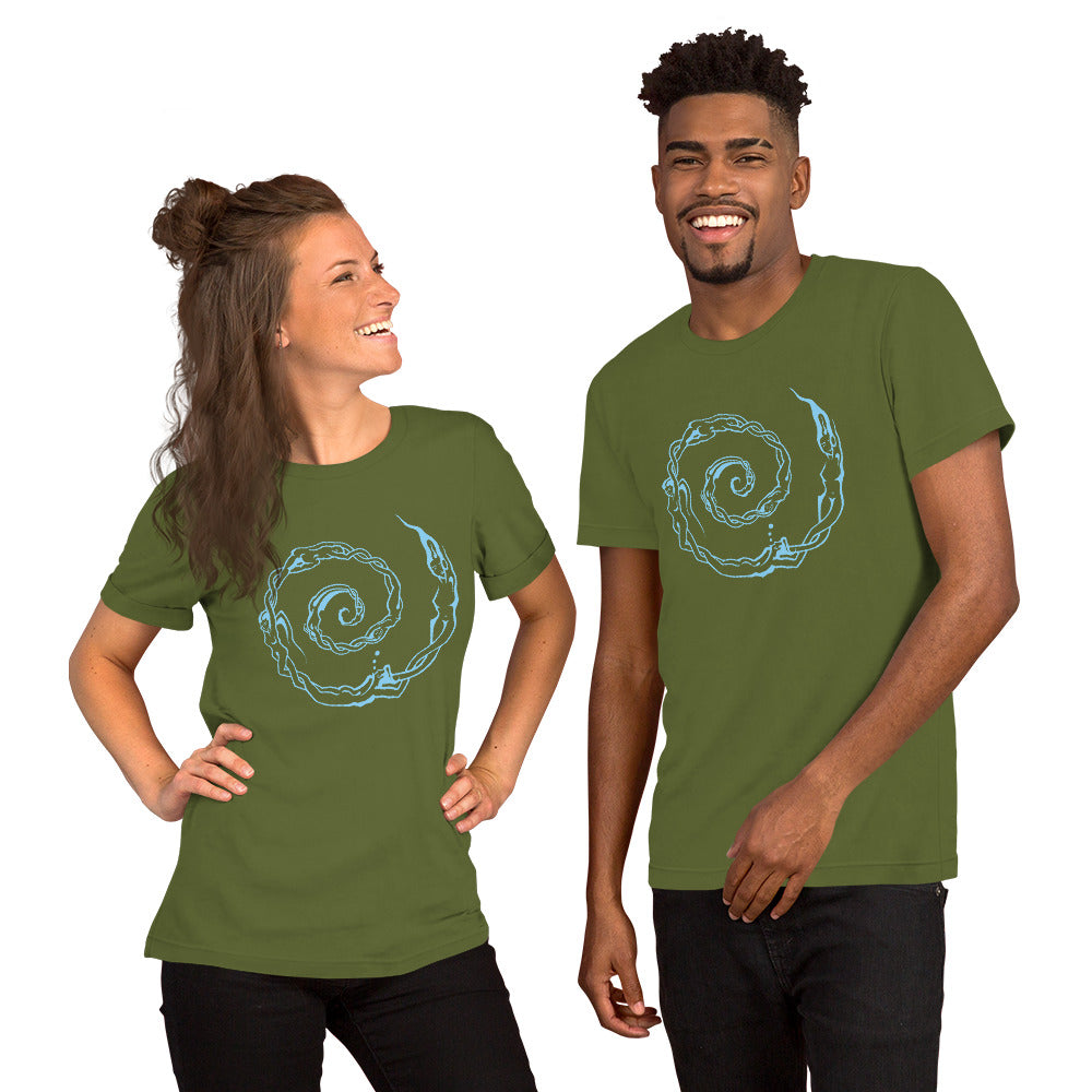 Unisex t-shirt : Swirlpeople - Light Blue print