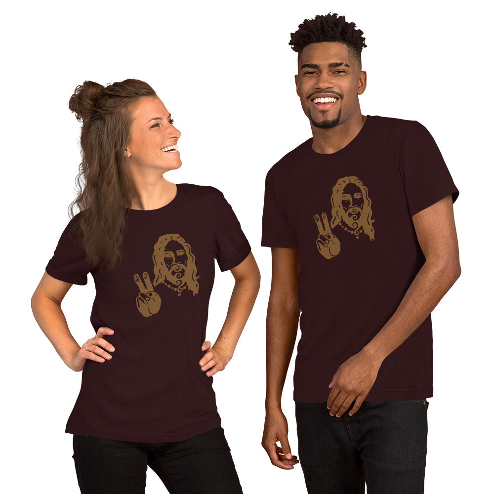 Unisex t-shirt : Peace Jesus - Bronze print