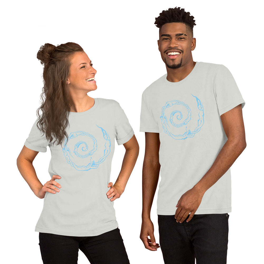 Unisex t-shirt : Swirlpeople - Light Blue print
