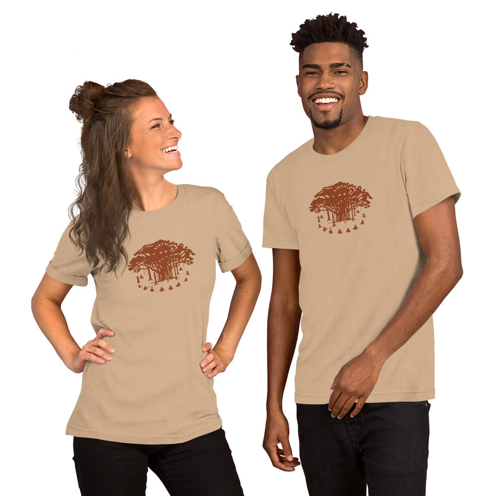 Unisex t-shirt : Communitree - Dark Orange print