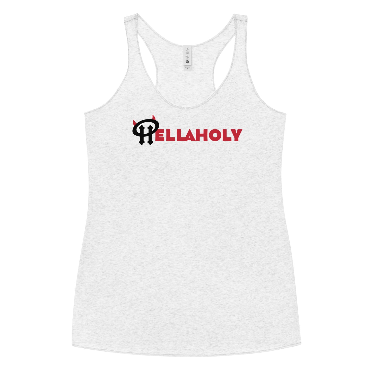 Women's Racerback Tank : HellaHoly™ Logo 02 - Black & Red print
