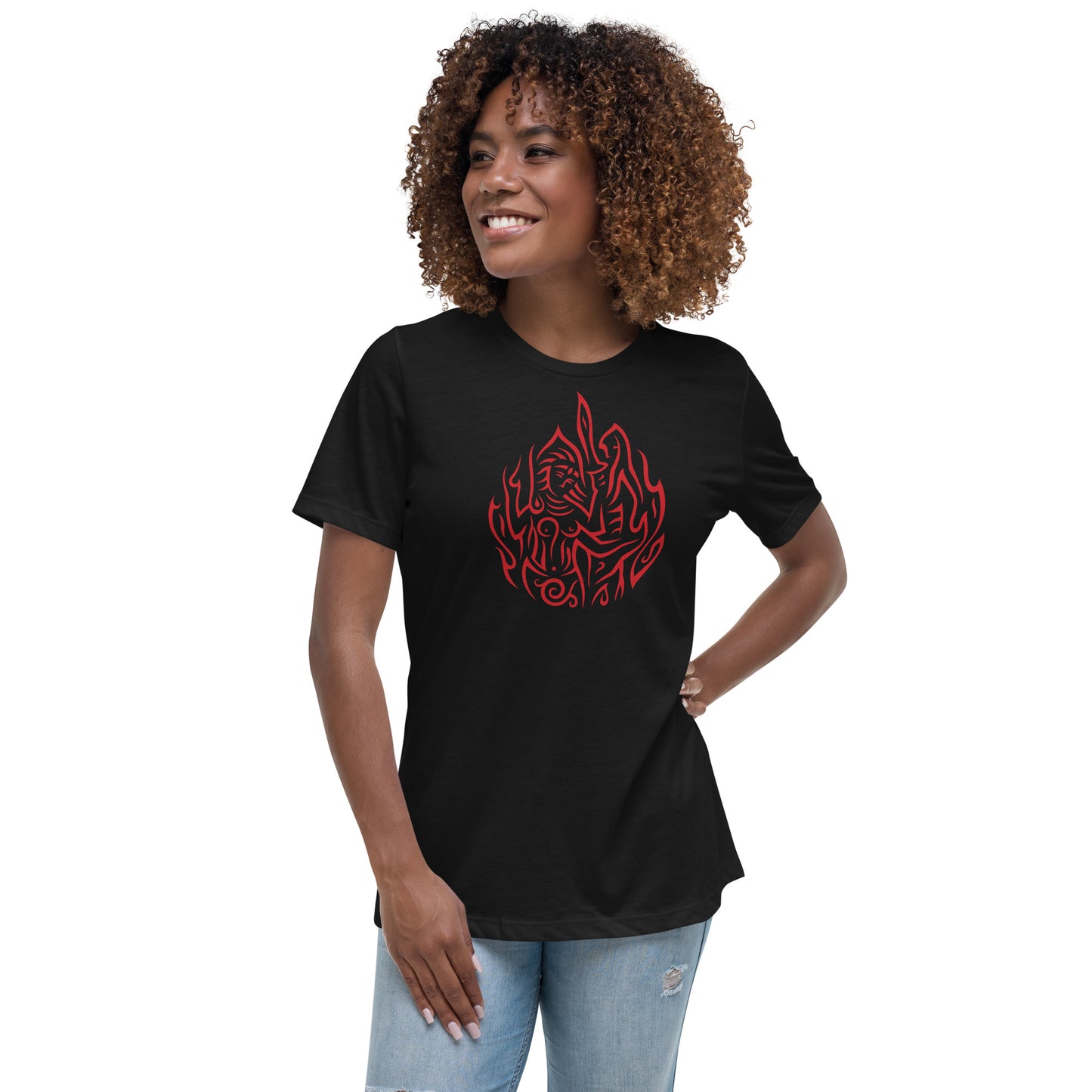 Women's Relaxed T-Shirt : Drop o' Fire