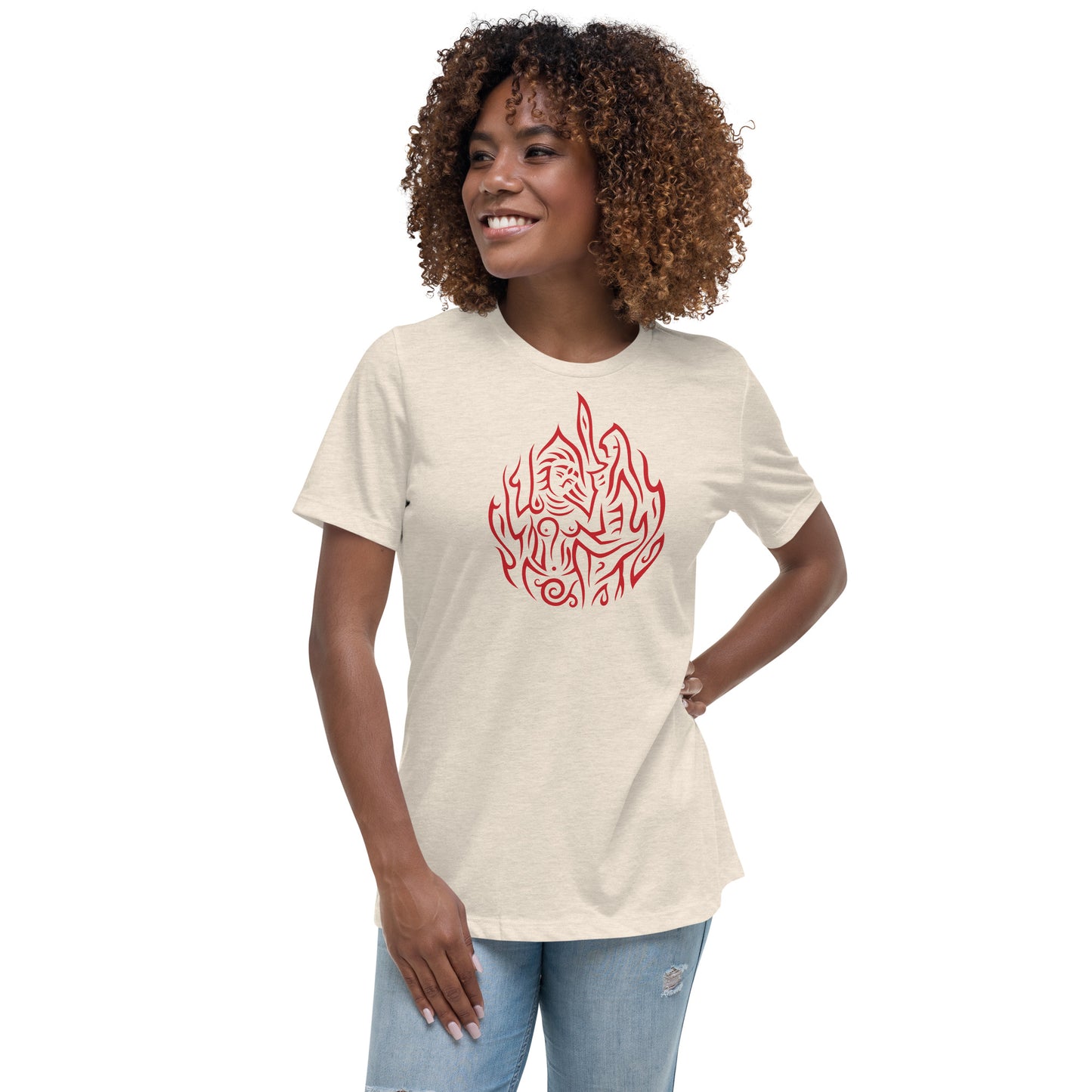 Women's Relaxed T-Shirt : Drop o' Fire