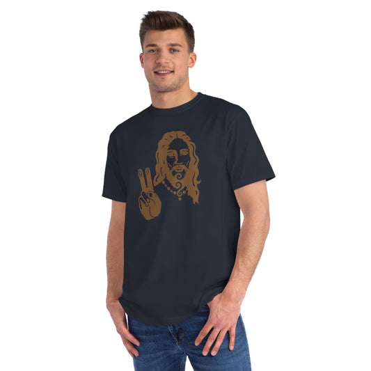 Organic Classic T-Shirt : Peace Jesus - Bronze print