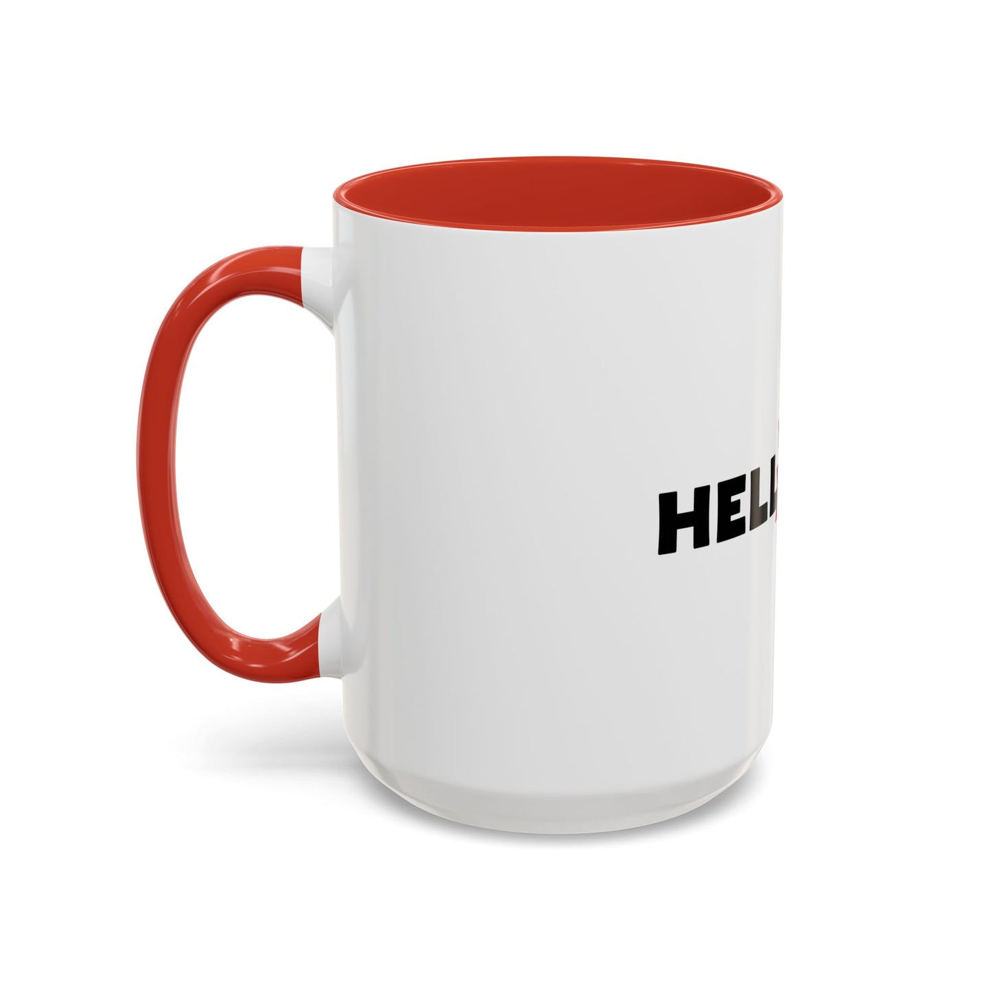 Accent Coffee Mug: HellaHoly™ Logo 01 - Black & Red print