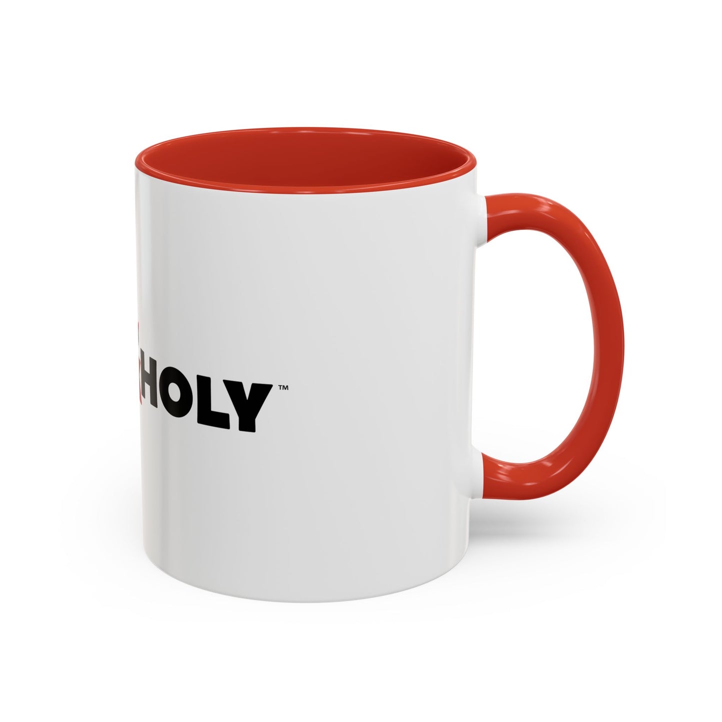 Accent Coffee Mug: HellaHoly™ Logo 01 - Black & Red print