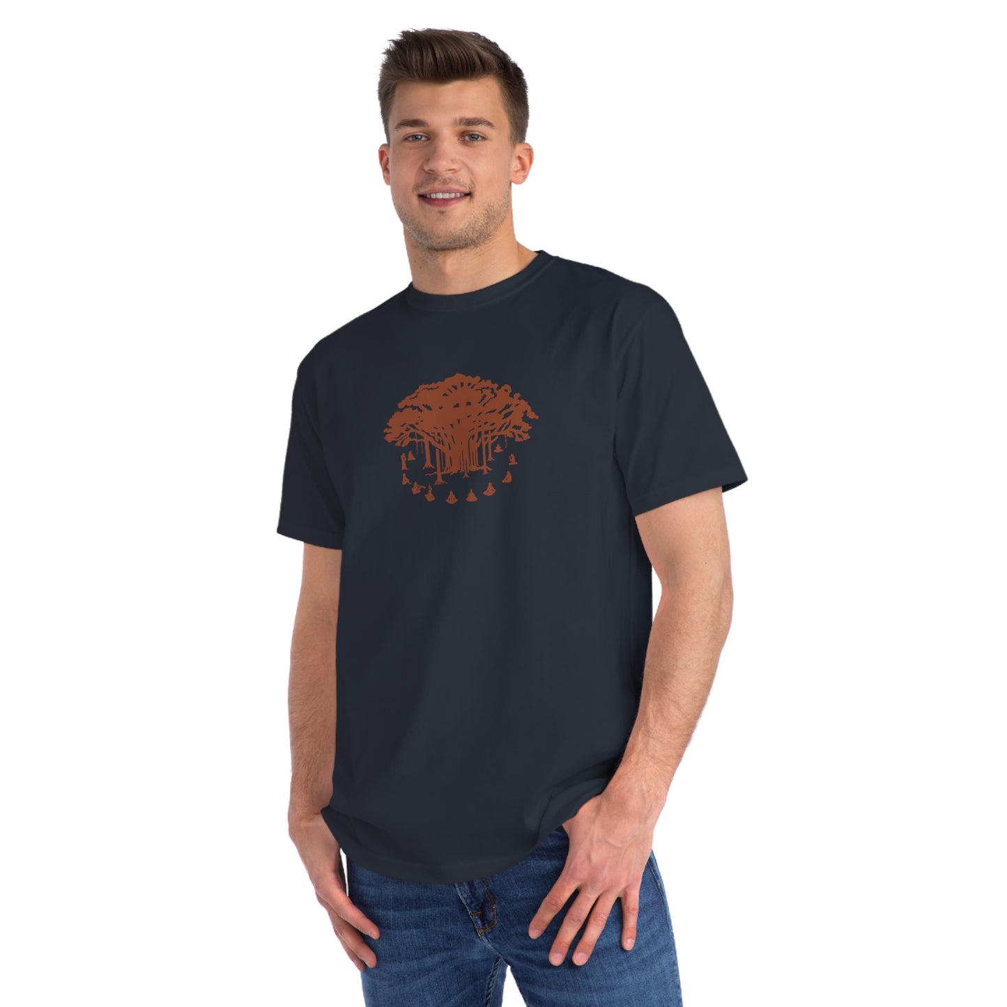 Organic Classic T-Shirt : Communitree - Dark Orange print