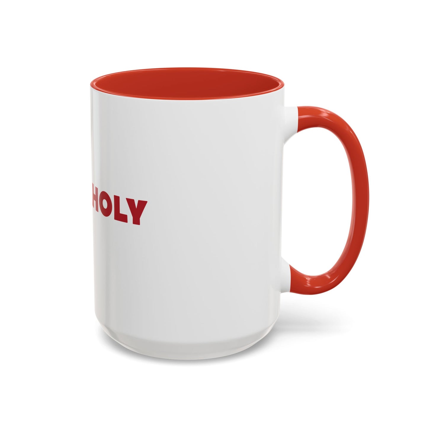 Accent Coffee Mug: HellaHoly™ Logo 02 - Red & Black print