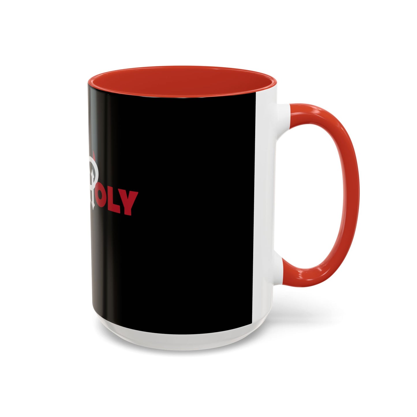 Accent Coffee Mug: HH04 - Red & White Print