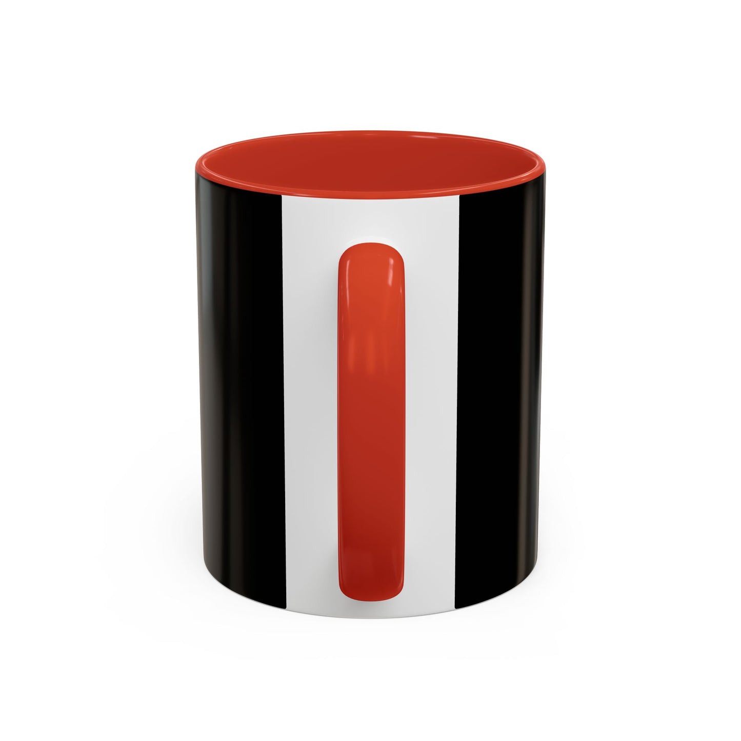 Accent Coffee Mug: HellaHoly™ Logo 02 - Red & White Print