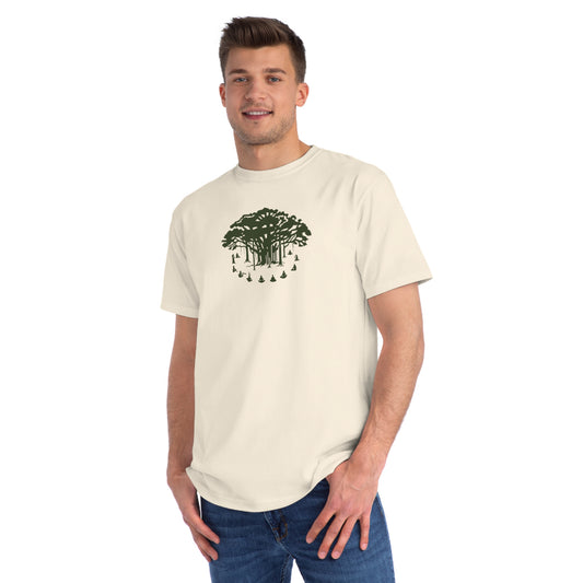 Organic Classic T-Shirt : Communitree - Dark Olive print