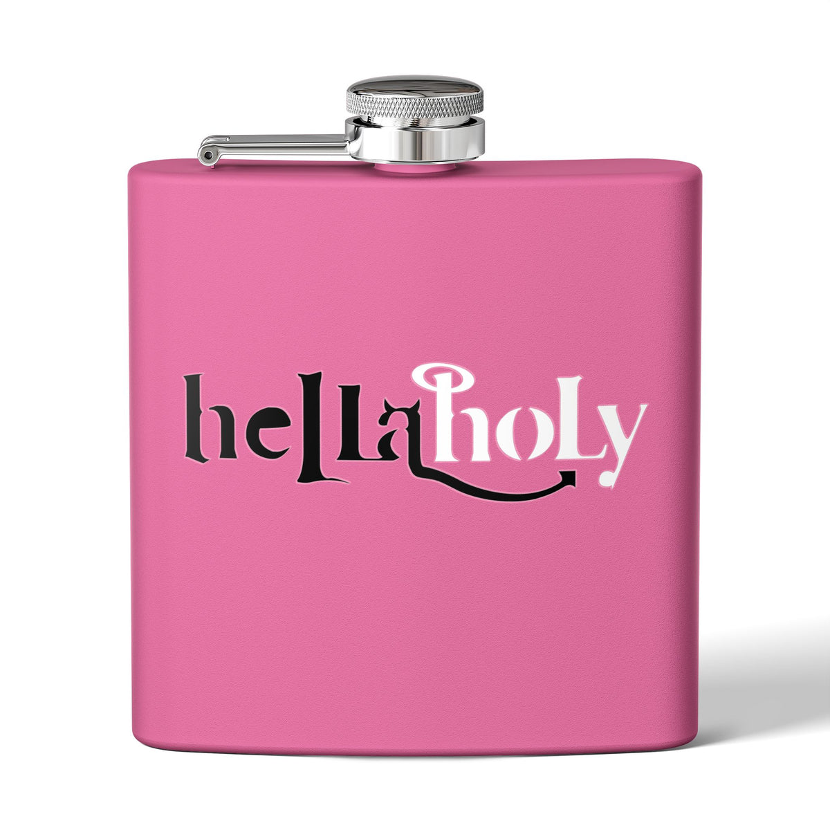 Stainless Steel Flask, 6oz : HellaHoly™ Logo (HH06)