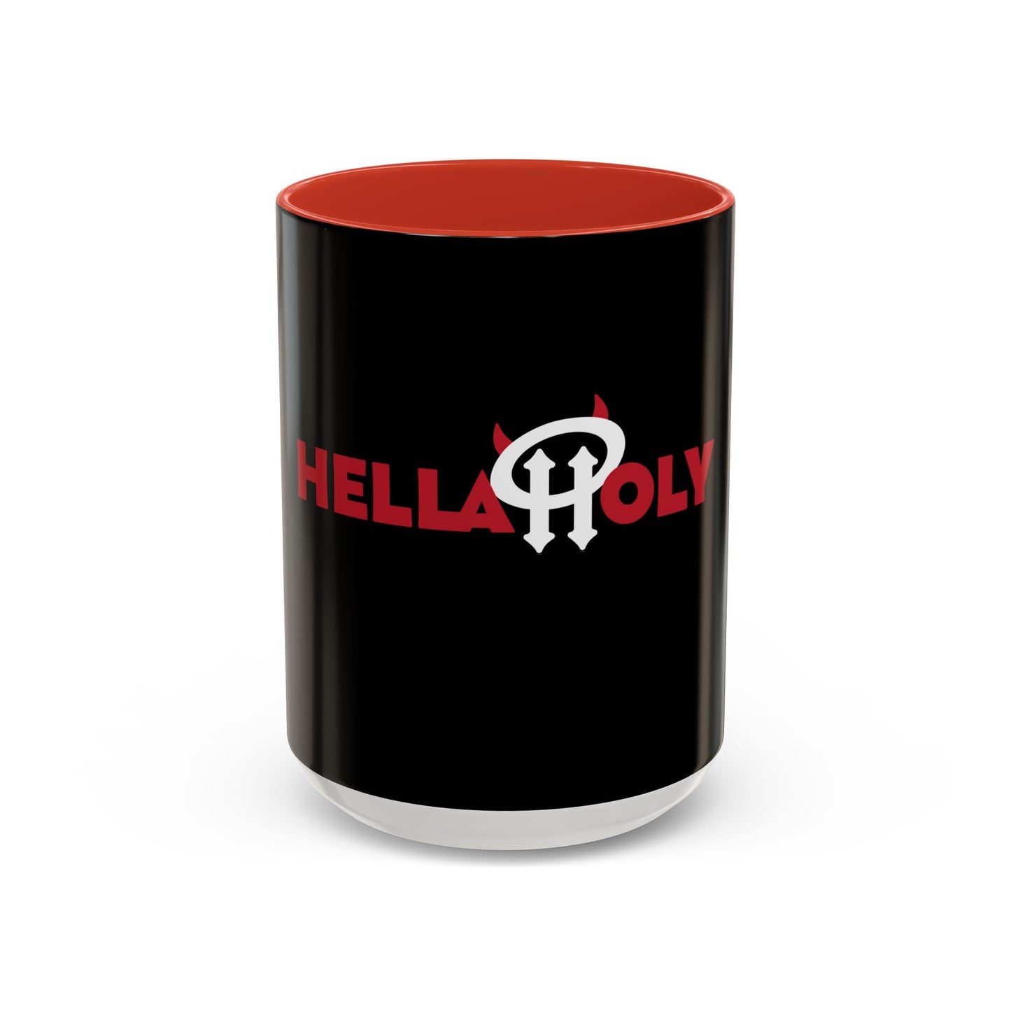 Accent Coffee Mug: HH04 - Red & White Print