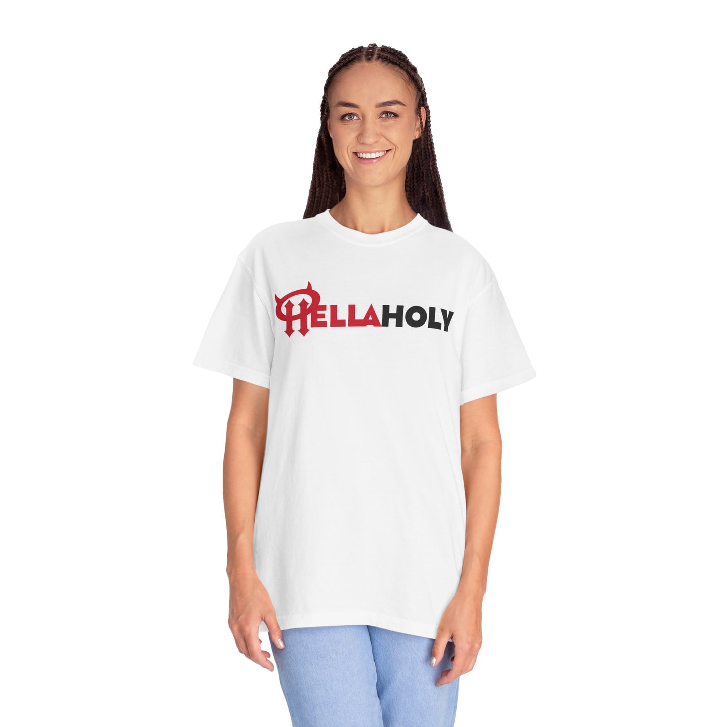 Unisex Garment-Dyed T-shirt : HellaHoly™ Logo 02