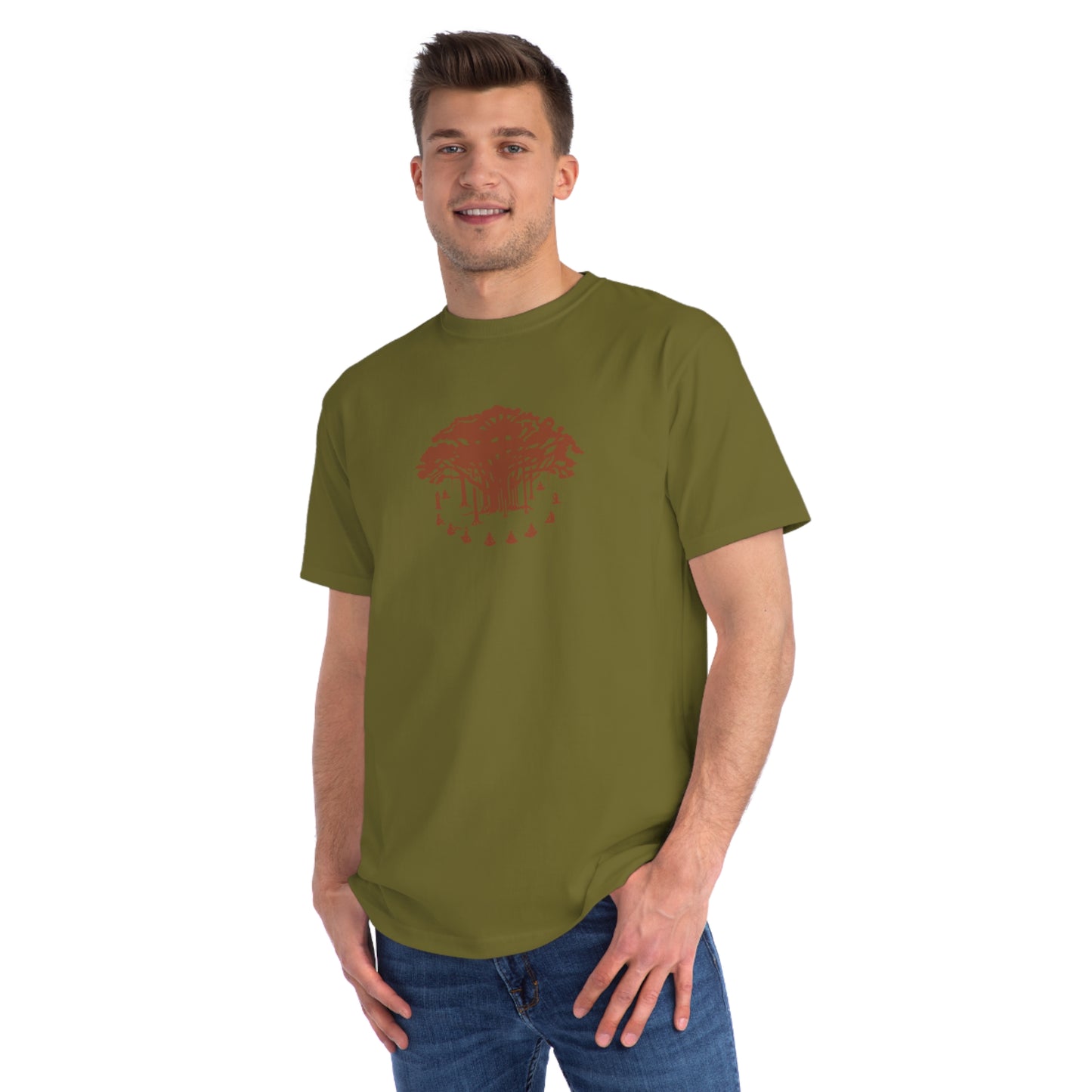 Organic Classic T-Shirt : Communitree - Dark Orange print