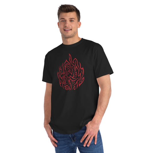 Organic Classic T-Shirt : Drop o' Fire - Red print