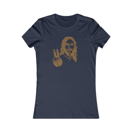 Women's Favorite Tee : Peace Jesus - Bronze