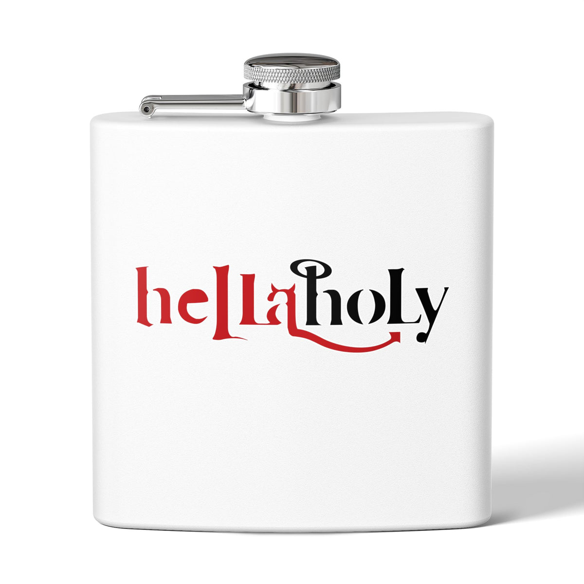 Stainless Steel Flask, 6oz : HellaHoly™ Logo (HH06)