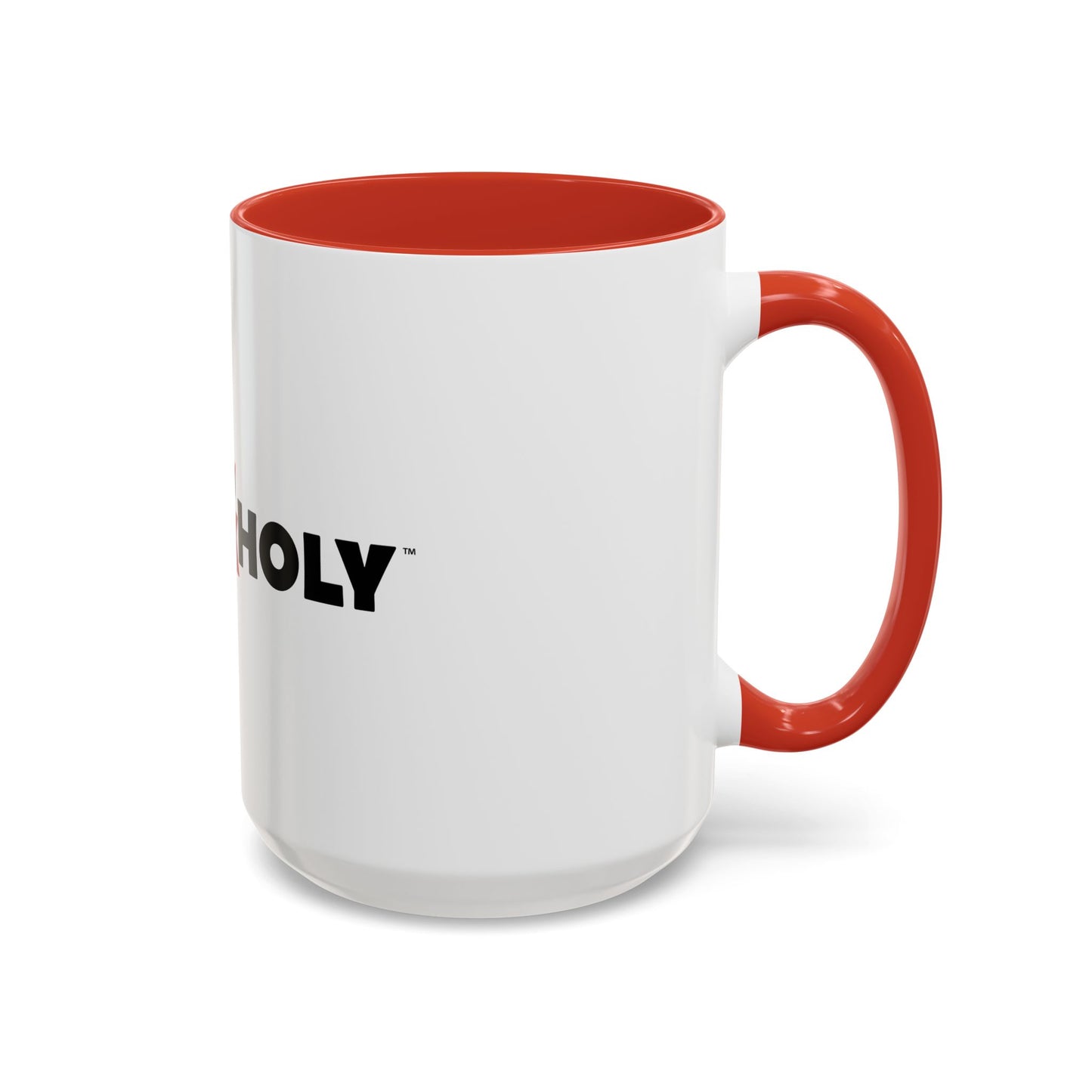 Accent Coffee Mug: HellaHoly™ Logo 01 - Black & Red print