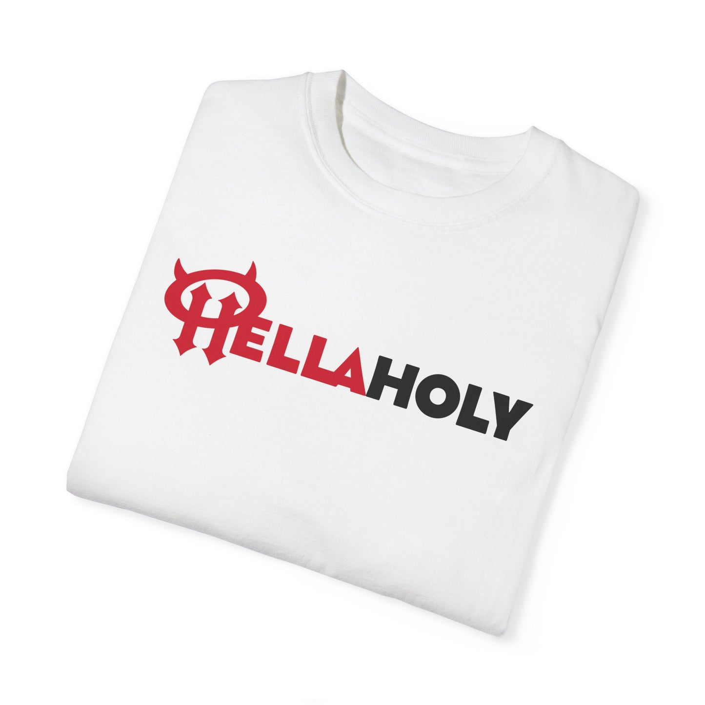 Unisex Garment-Dyed T-shirt : HellaHoly™ Logo 02