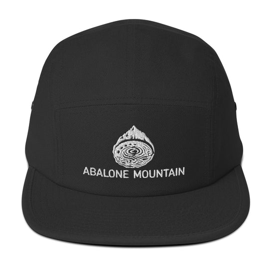 Five Panel Cap : Abalone white semi-stacked logo