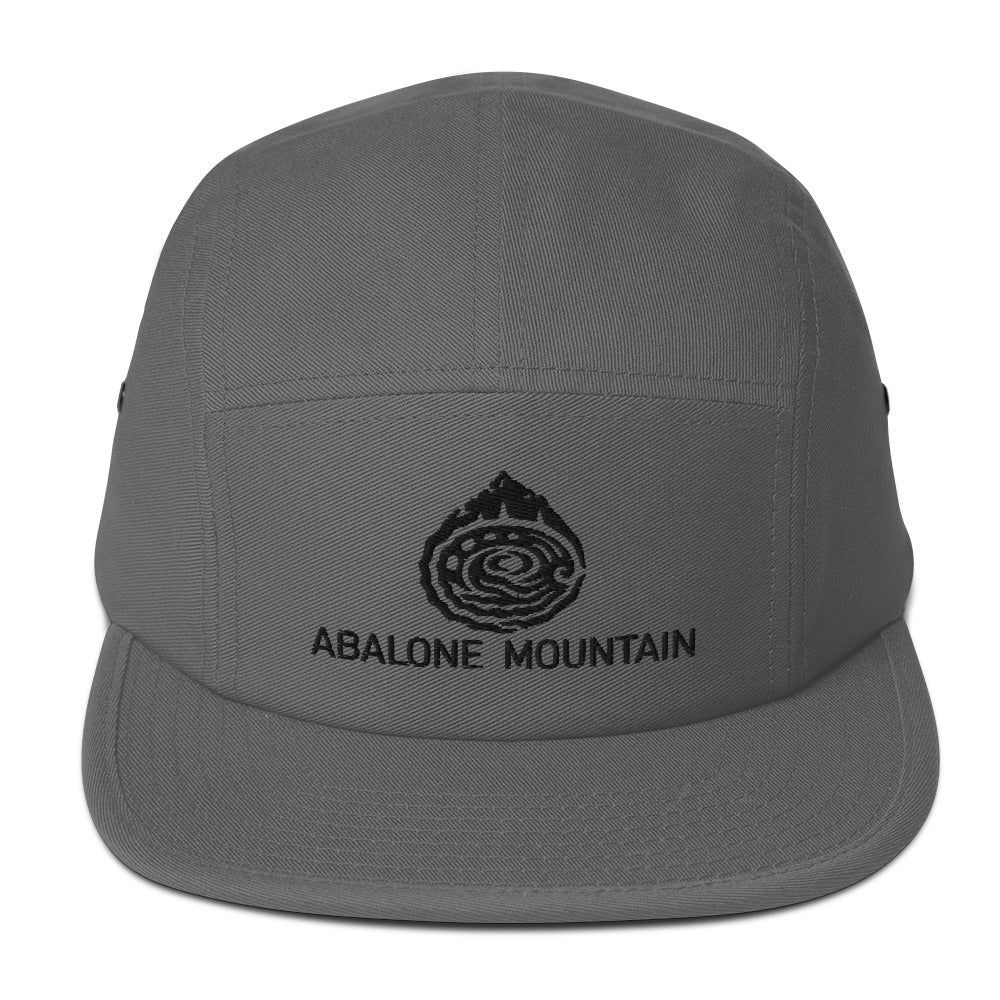 Five Panel Cap : Abalone black print simplified 01