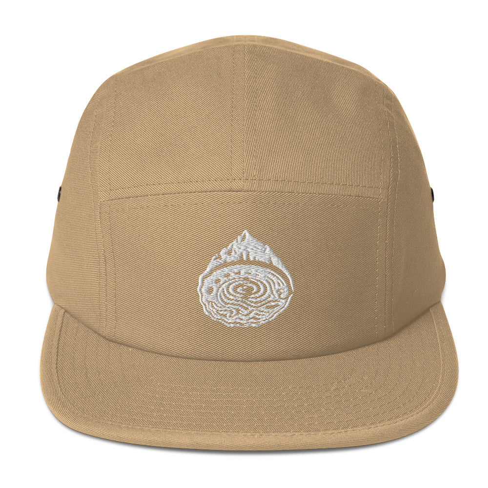 Five Panel Cap : Abalone White Logo Mark (no type)