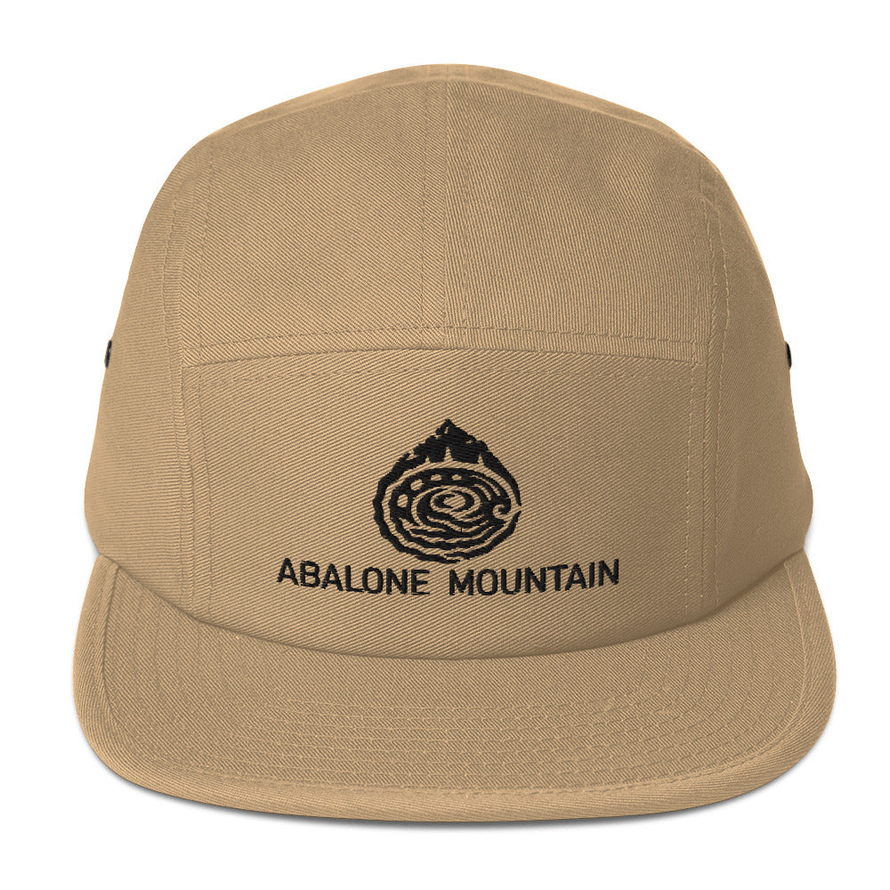 Five Panel Cap : Abalone black print simplified 01