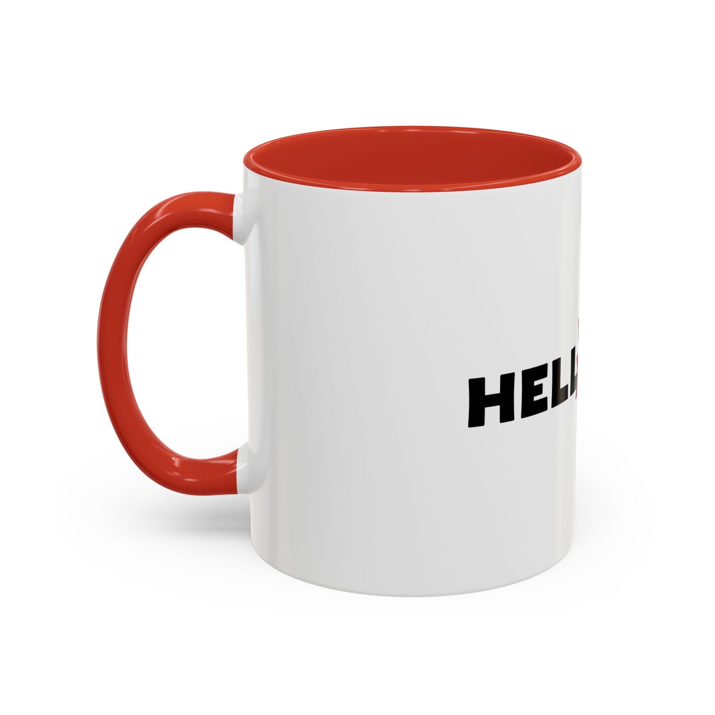 Accent Coffee Mug: HellaHoly™ Logo 01 - Black & Red print