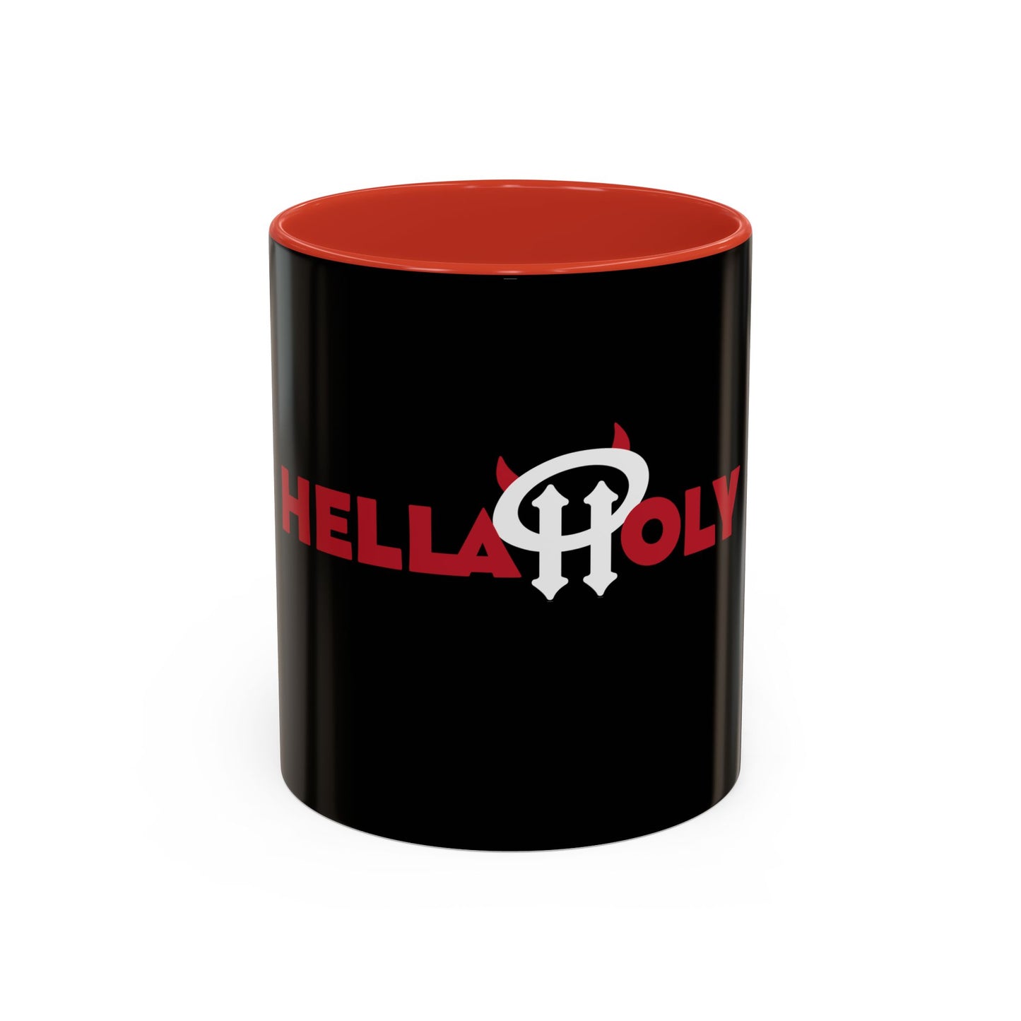 Accent Coffee Mug: HH04 - Red & White Print