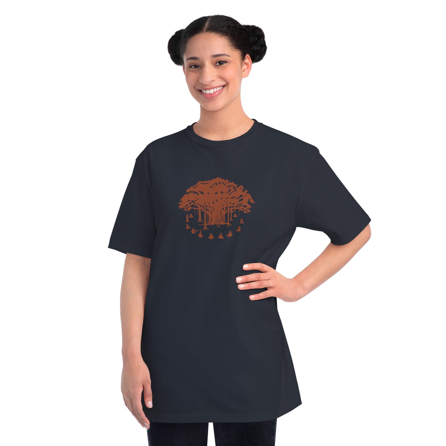 Organic Classic T-Shirt : Communitree - Dark Orange print