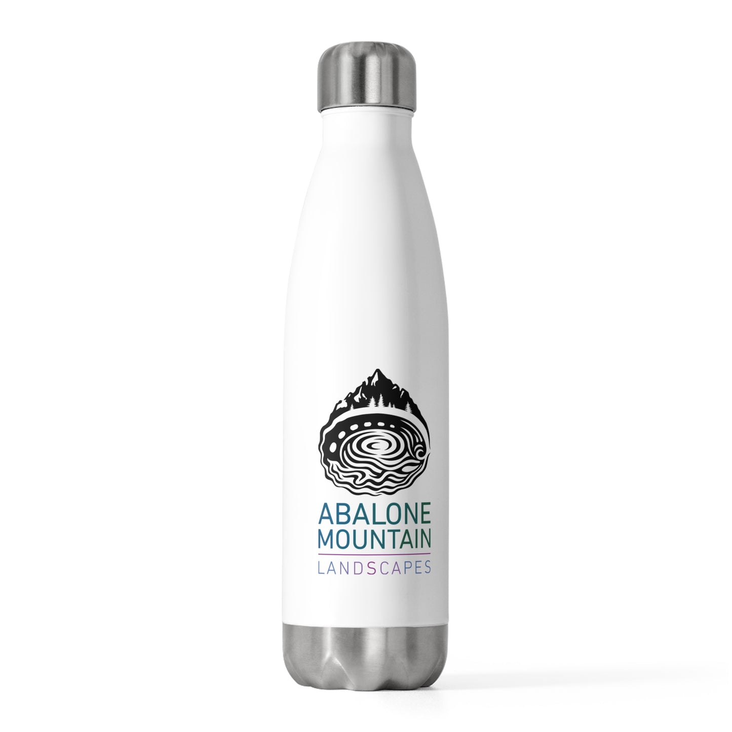 20oz Insulated Bottle : Abalone - White