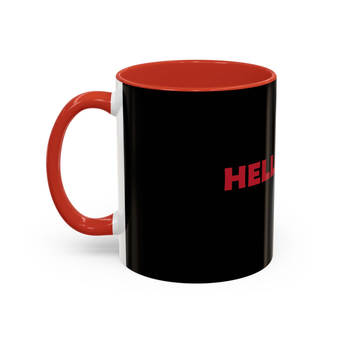 Accent Coffee Mug: HH04 - Red & White Print