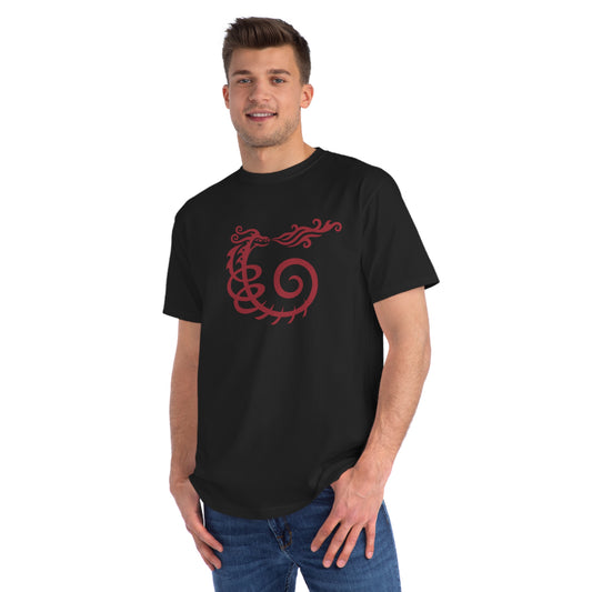 Organic Classic T-Shirt : Dragon Swirl - Red print