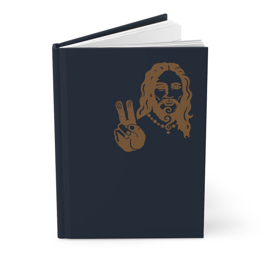 Hardcover Journal Matte : Jesus - Navy w/ Bronze