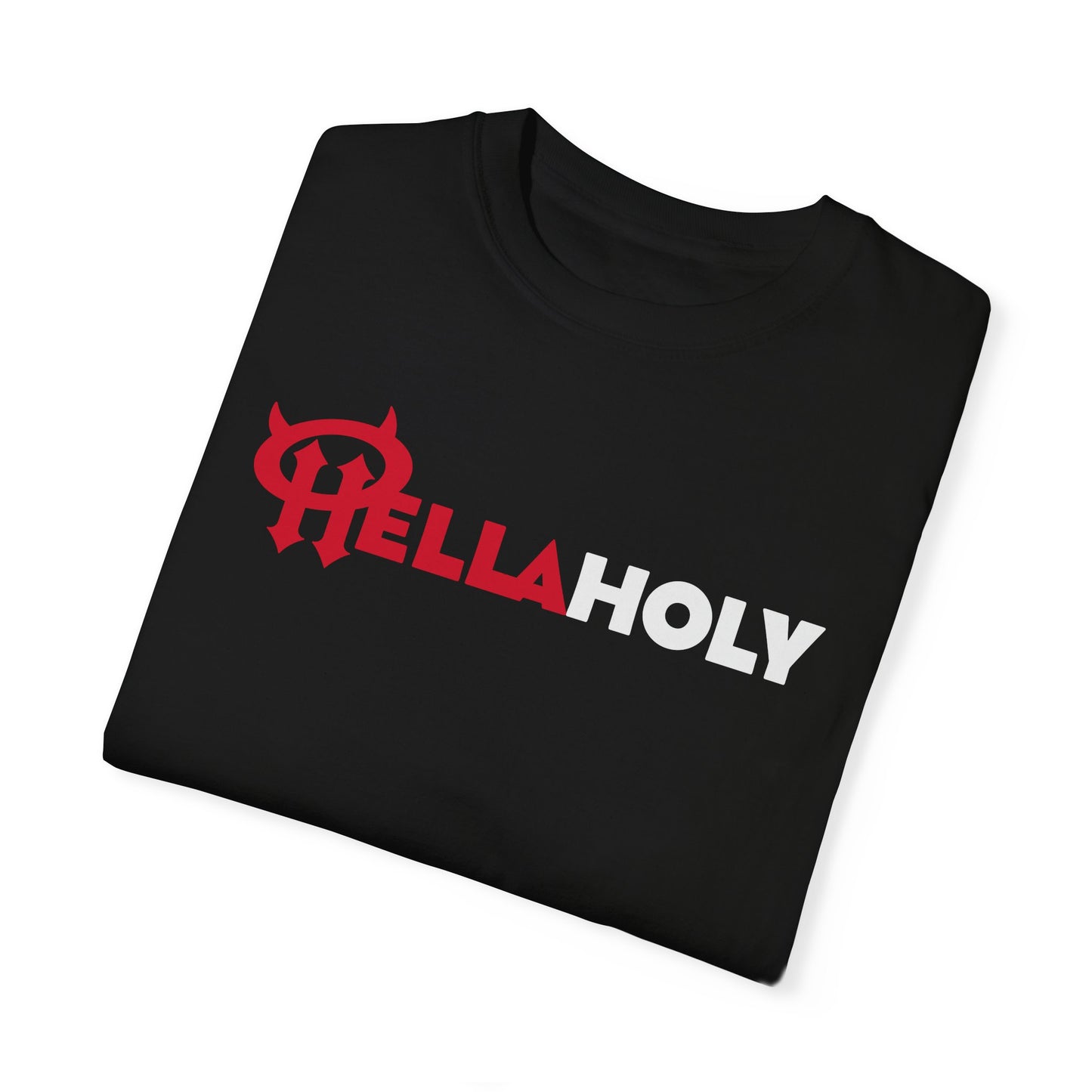 Unisex Garment-Dyed T-shirt : HellaHoly™ Logo 02