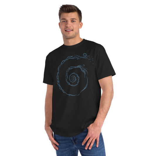 Organic Classic T-Shirt : Aquaswirl - Light Blue print